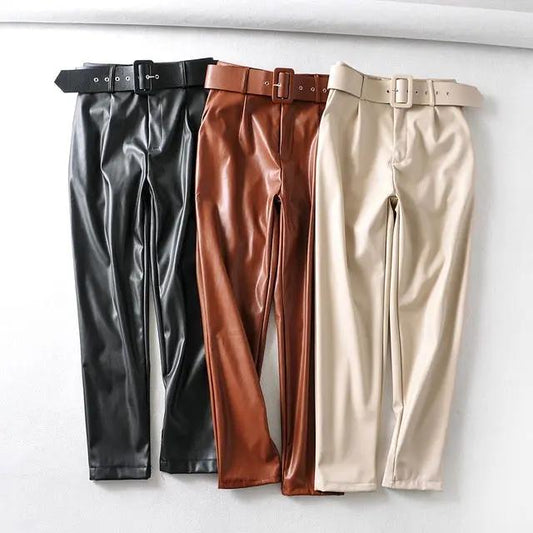 Hot ladies leather pants JNi3 shop