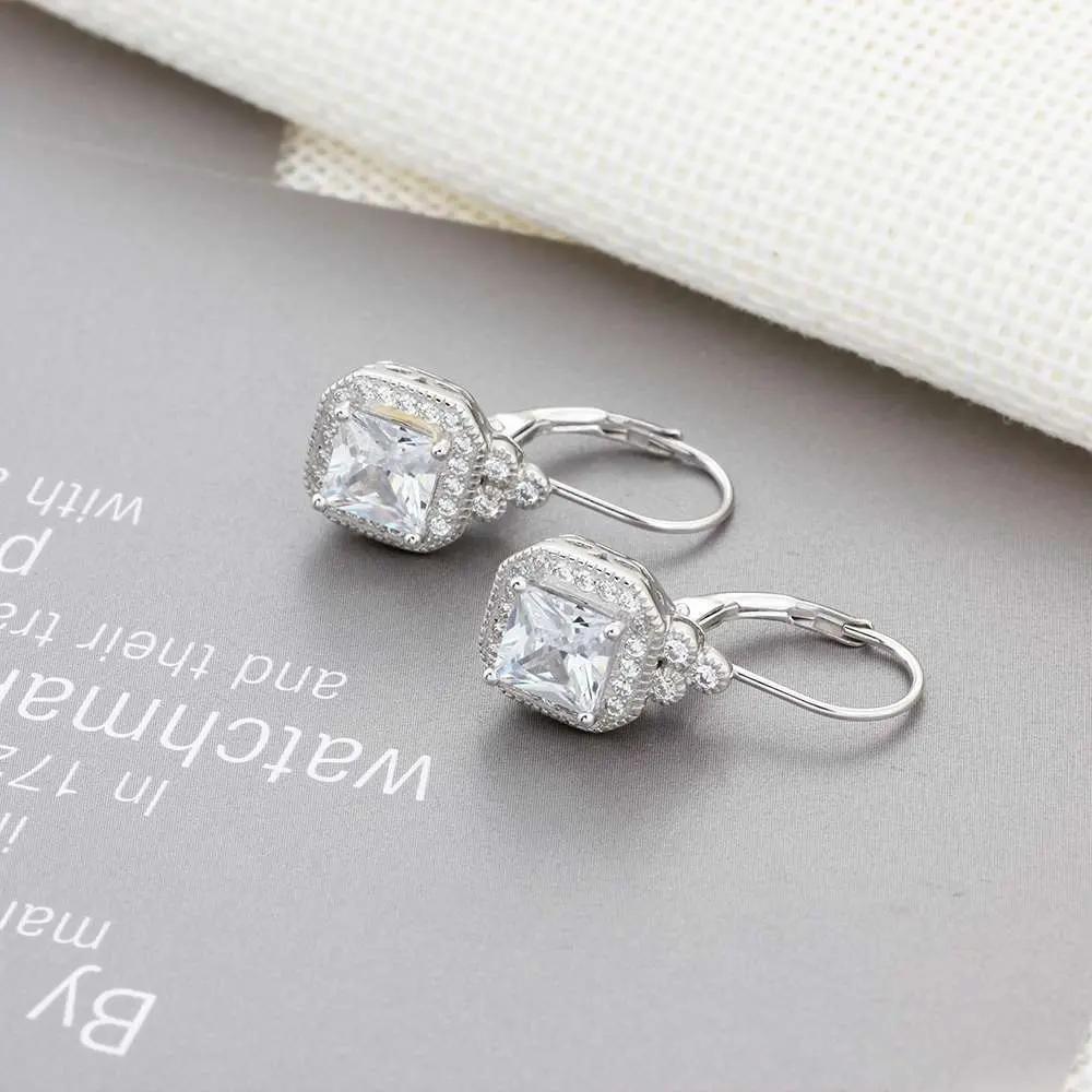 s925 sterling silver rhinestone earrings Cjdropshipping