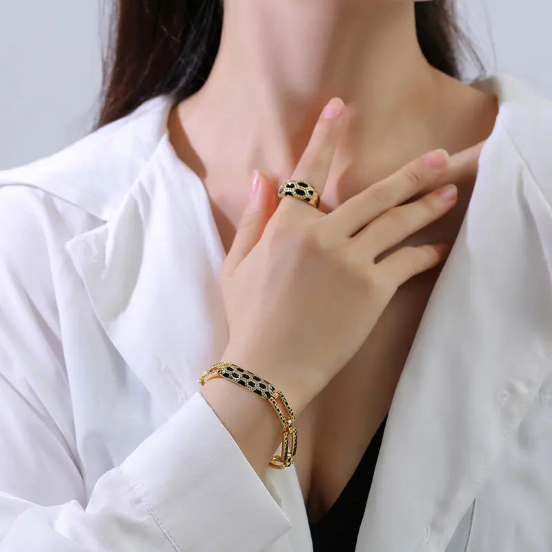 New diamond earring necklace set Cjdropshipping