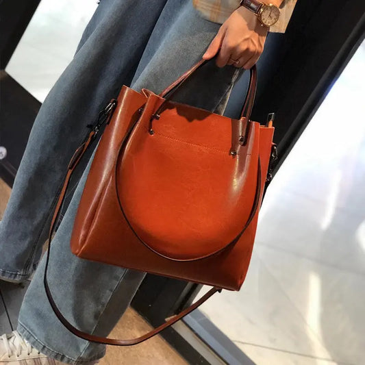 Genuine Leather High-grade Large Capacity Shoulder Bag Dropshipman