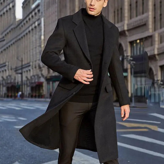 Men's long trench coat woolen coat JNi3 shop