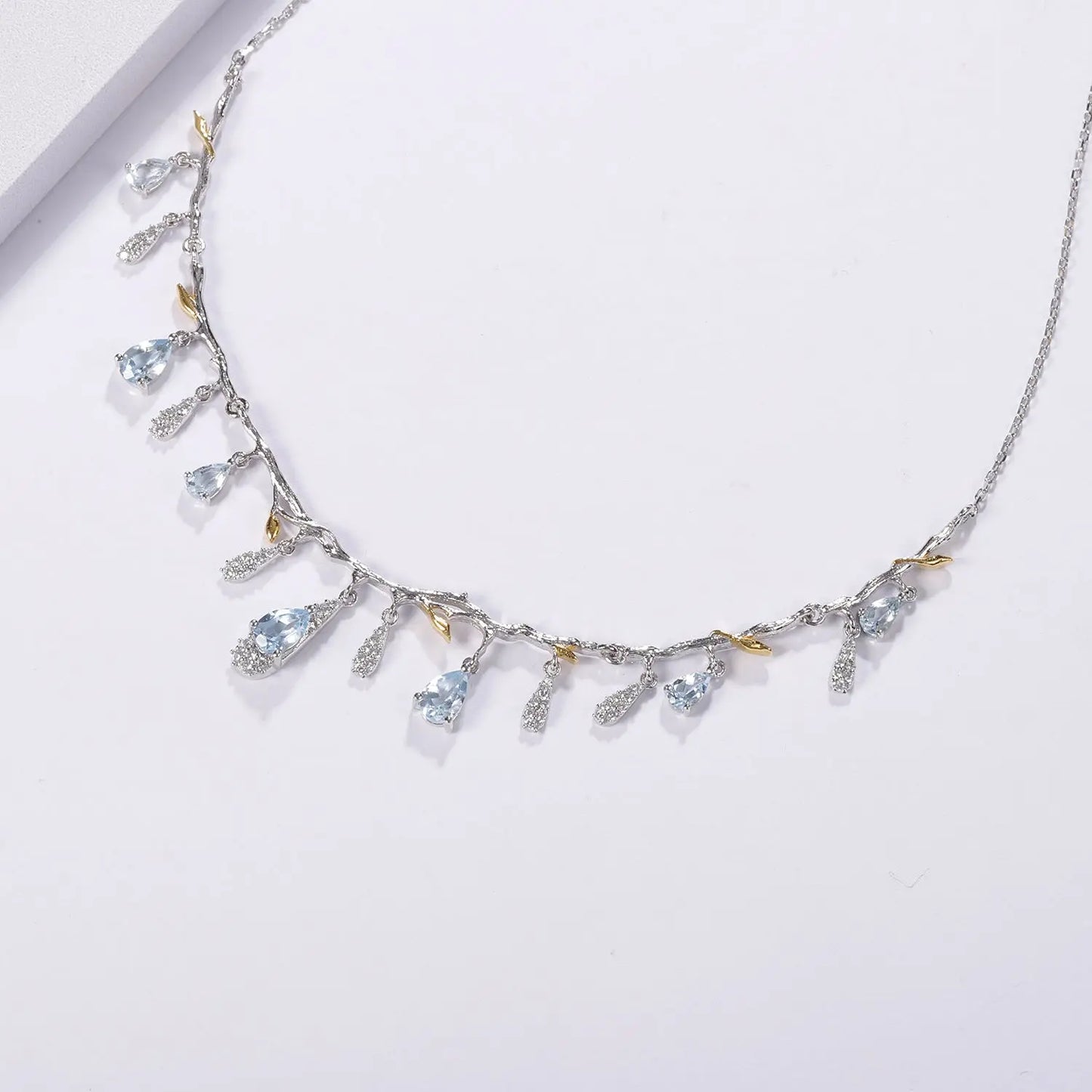 S925 Silver Natural Topaz Necklace - JNi3 shop