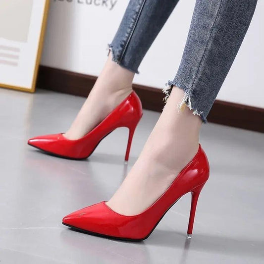 Pointed Stiletto Low-cut Heel Shoes Plus Size Women Cjdropshipping