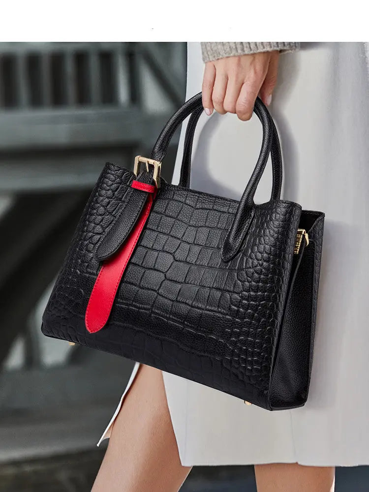 Women's Large Capacity Messenger Commuter Leather Handbag Cjdropshipping