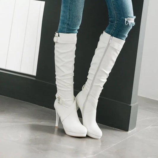 Fashionable And Simple High-Heeled Platform Stiletto Boots Cjdropshipping