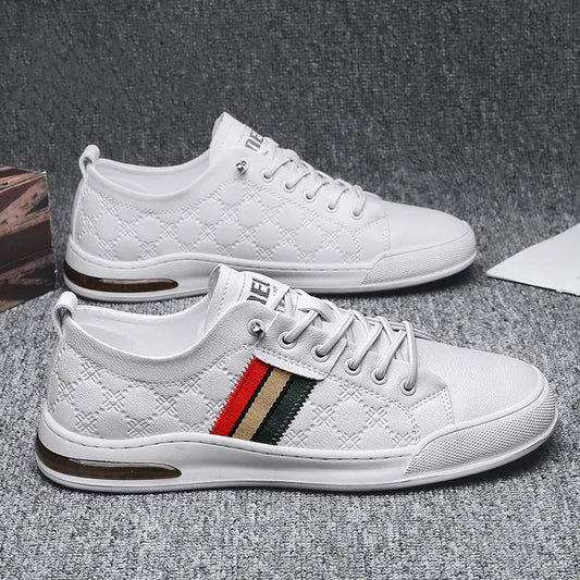 Men's Casual Leather Shoes Versatile Leather Board Shoes Thin Style Breathable JNi3 shop