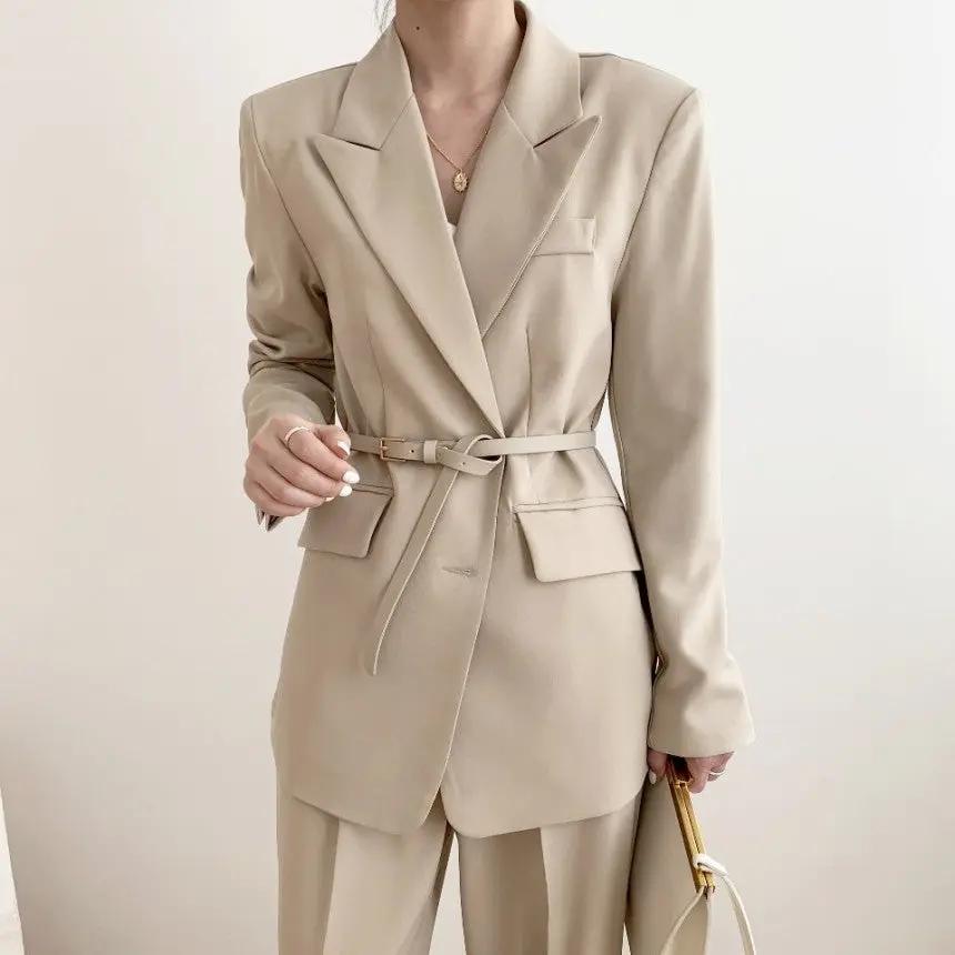 Short French Suit with Belt Cjdropshipping