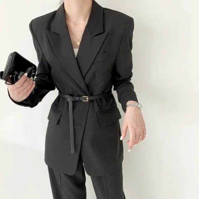 Short French Suit with Belt Cjdropshipping