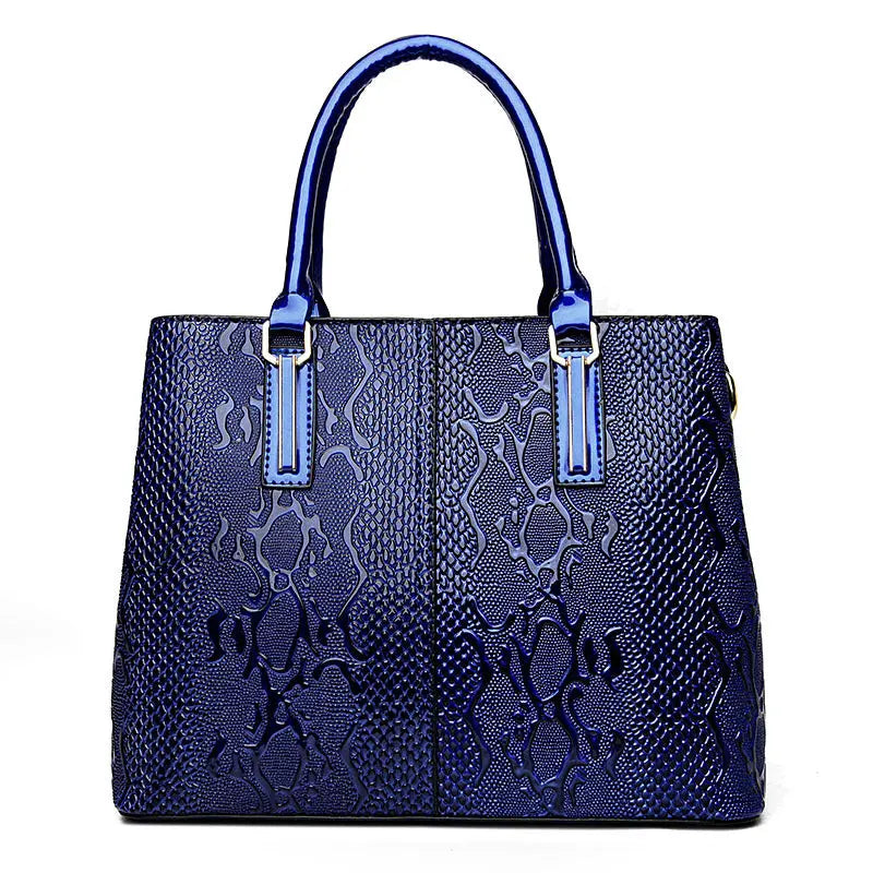 Ladies Handbag In Patent Leather Snake Print Cjdropshipping