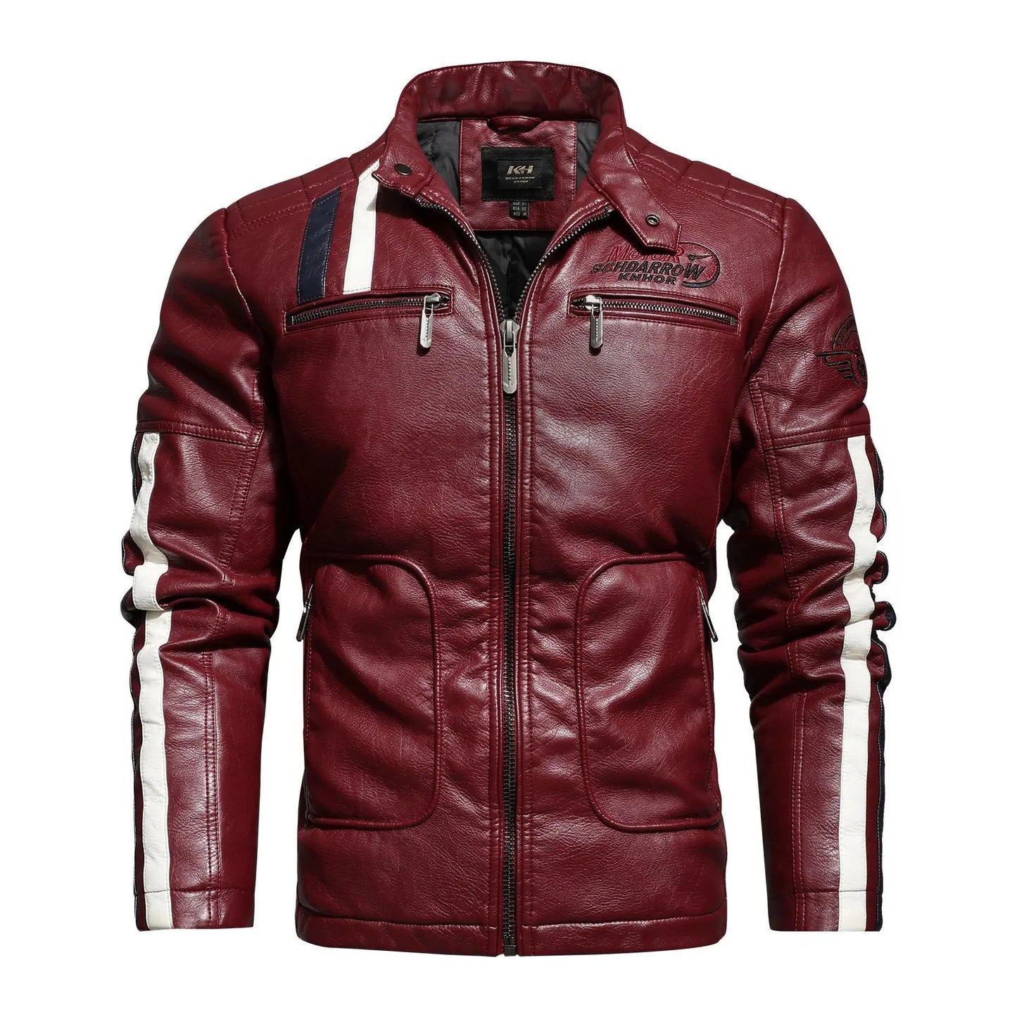 Men'S Leather Clothing Tide Motorcycle Leather Jacket Washed Plus Cotton Leather Jacket Cjdropshipping
