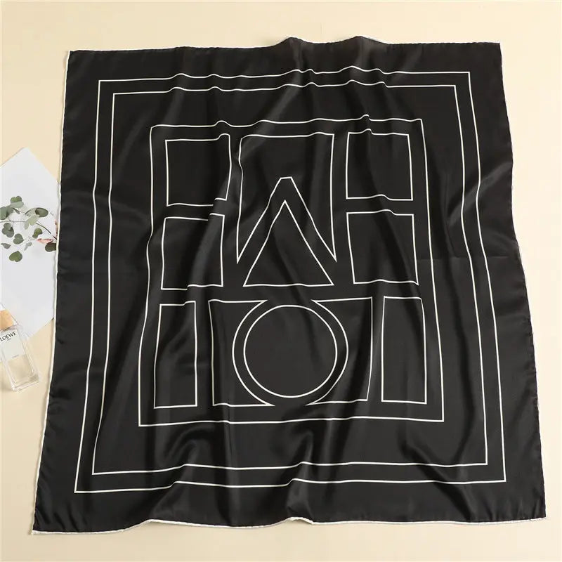 Women'S Square Scarf With Solid Color Scarf Women's square scarf with solid color scarf JNi3 shop