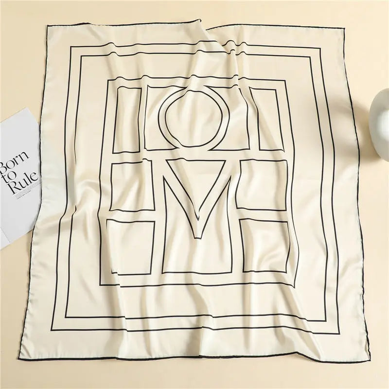 Women'S Square Scarf With Solid Color Scarf Women's square scarf with solid color scarf JNi3 shop