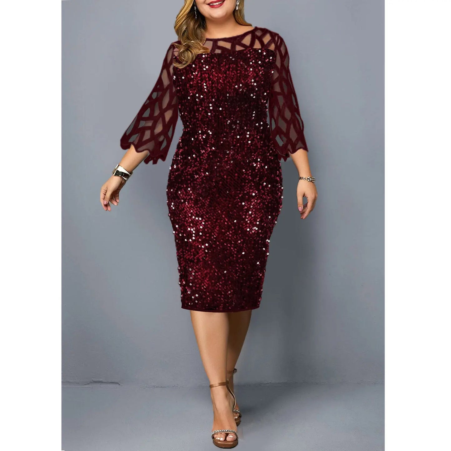 Plus Size Sequin Birthday Party Dress Cjdropshipping
