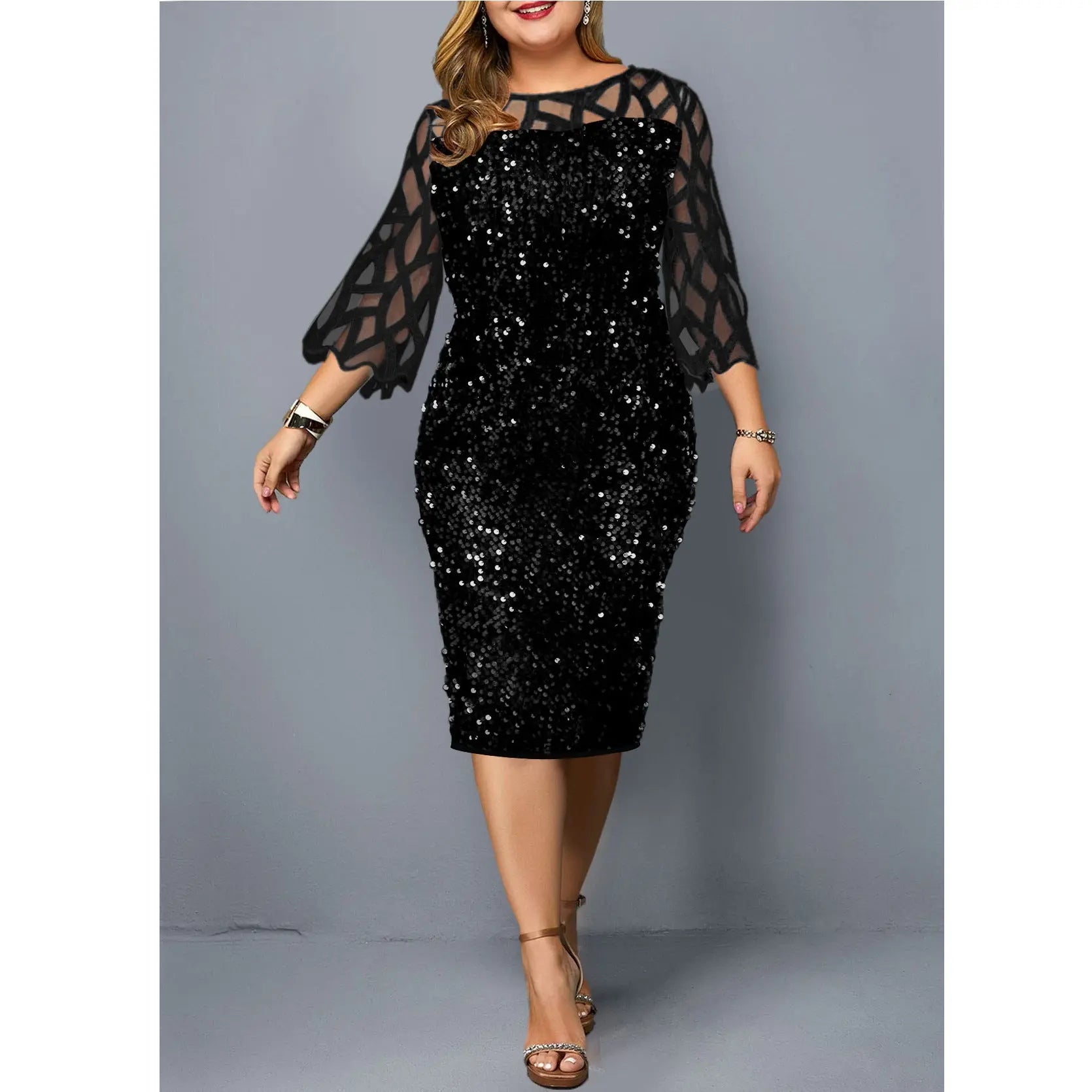 Plus Size Sequin Birthday Party Dress Cjdropshipping