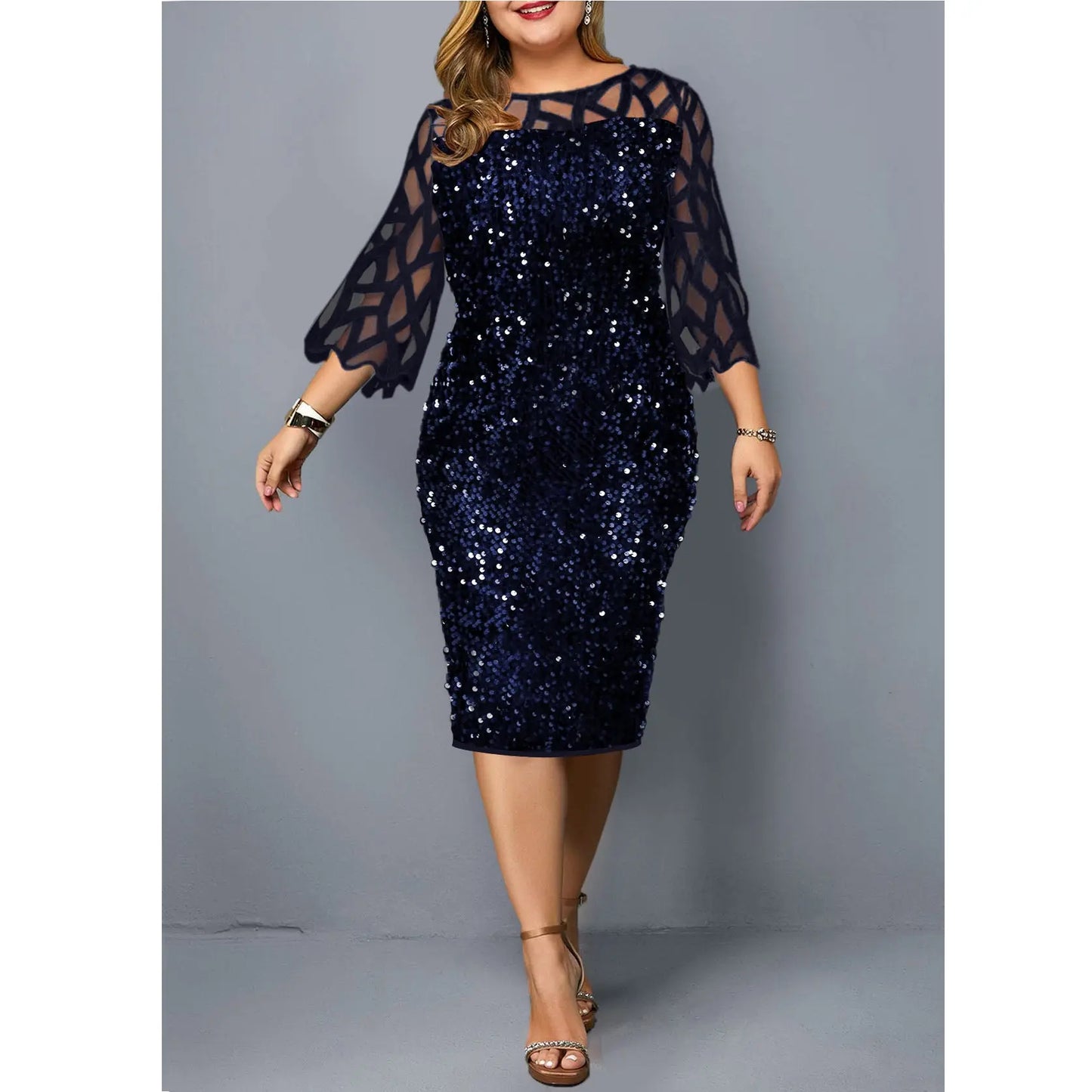 Plus Size Sequin Birthday Party Dress Cjdropshipping