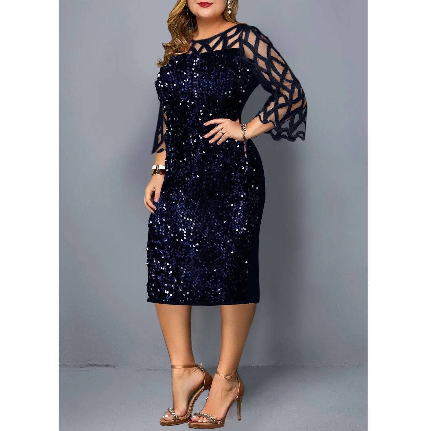Plus Size Sequin Birthday Party Dress Cjdropshipping