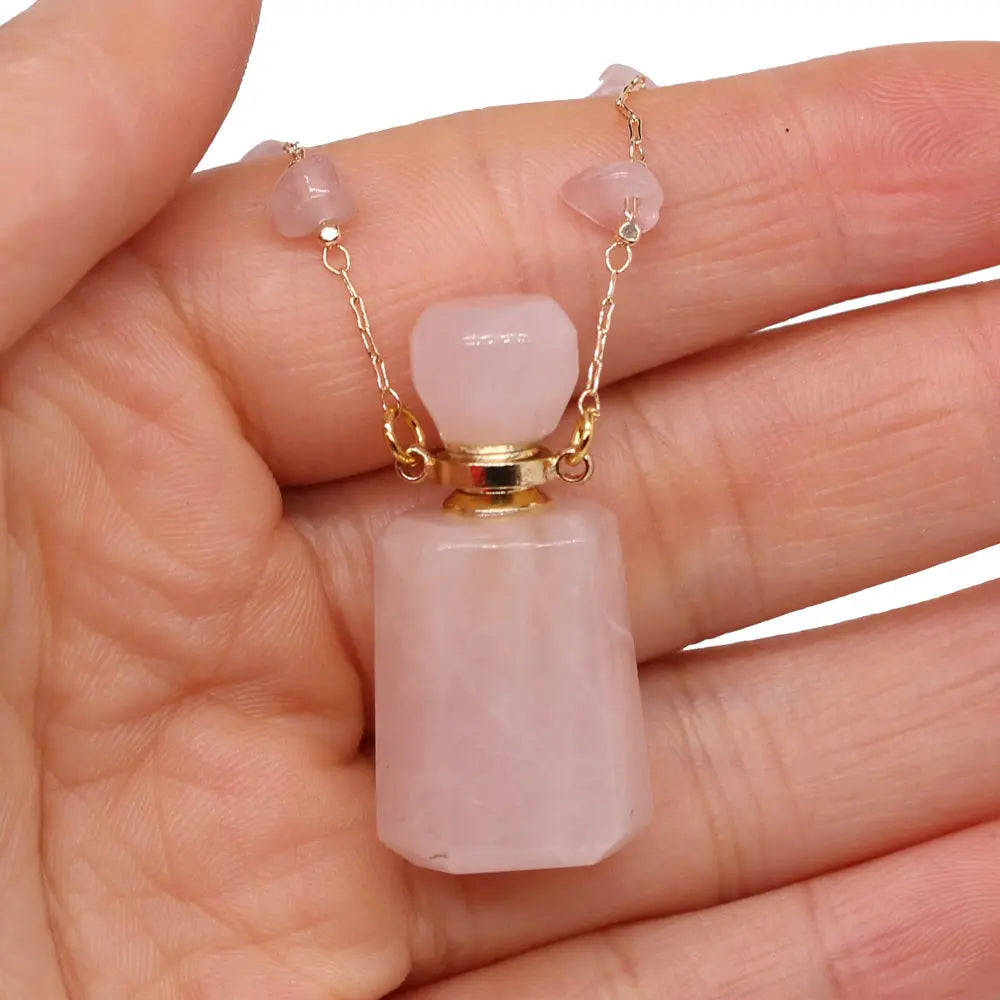 Exquisite Natural Stone Semi-Precious Stone Perfume Bottle For Diy Jewelry Fashion Exquisite Small Bottle - JNi3 shop