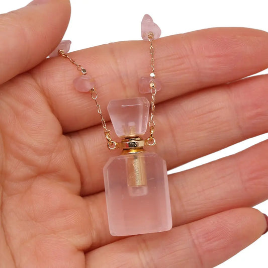 Exquisite Natural Stone Semi-Precious Stone Perfume Bottle For Diy Jewelry Fashion Exquisite Small Bottle JNi3 shop