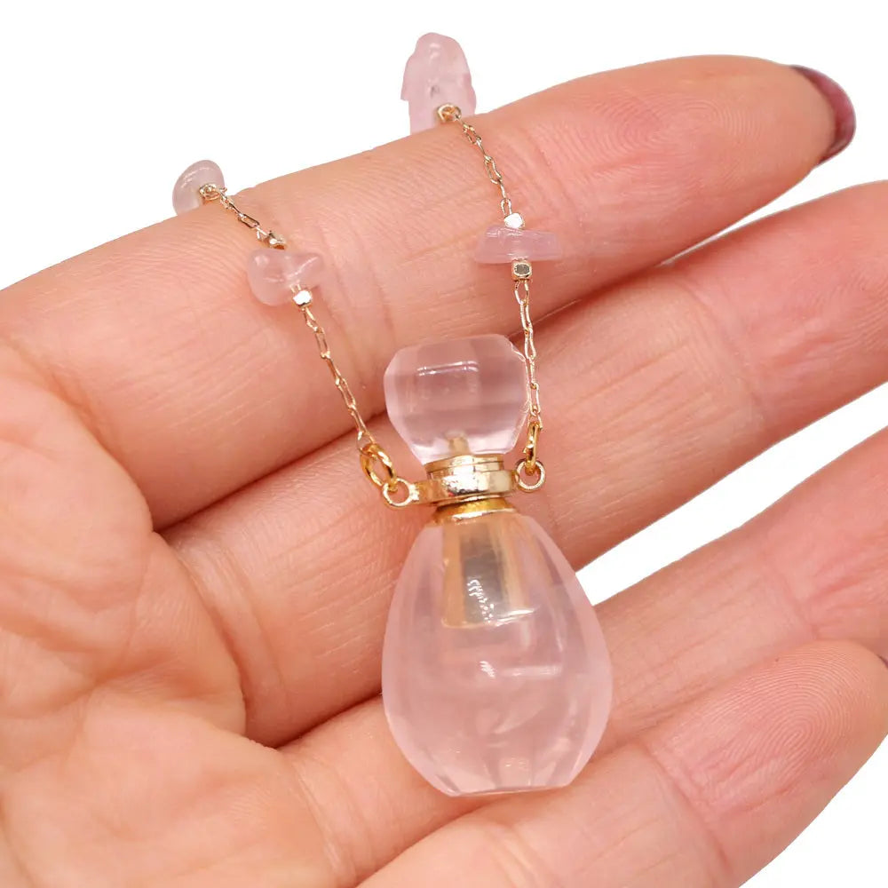 Exquisite Natural Stone Semi-Precious Stone Perfume Bottle For Diy Jewelry Fashion Exquisite Small Bottle - JNi3 shop