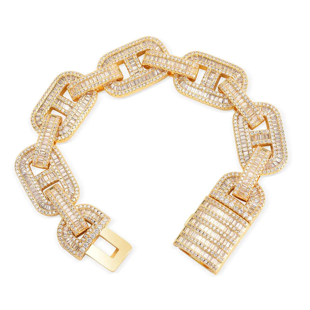 Cuban bracelet with full diamond pig nose JNi3 shop