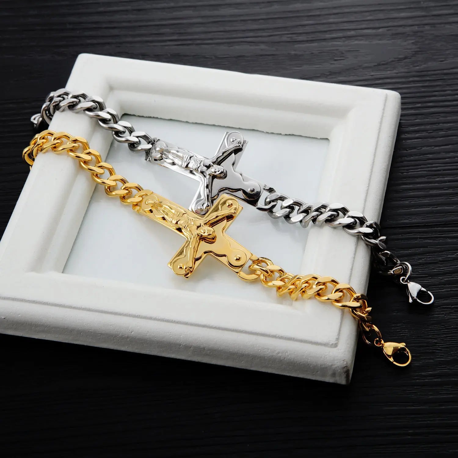 Jewelry Classic Cross Titanium Steel Bracelet Cjdropshipping
