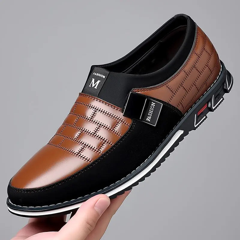 Slip-on Four Seasons Plus Size Casual Leather Shoes Dropshipman