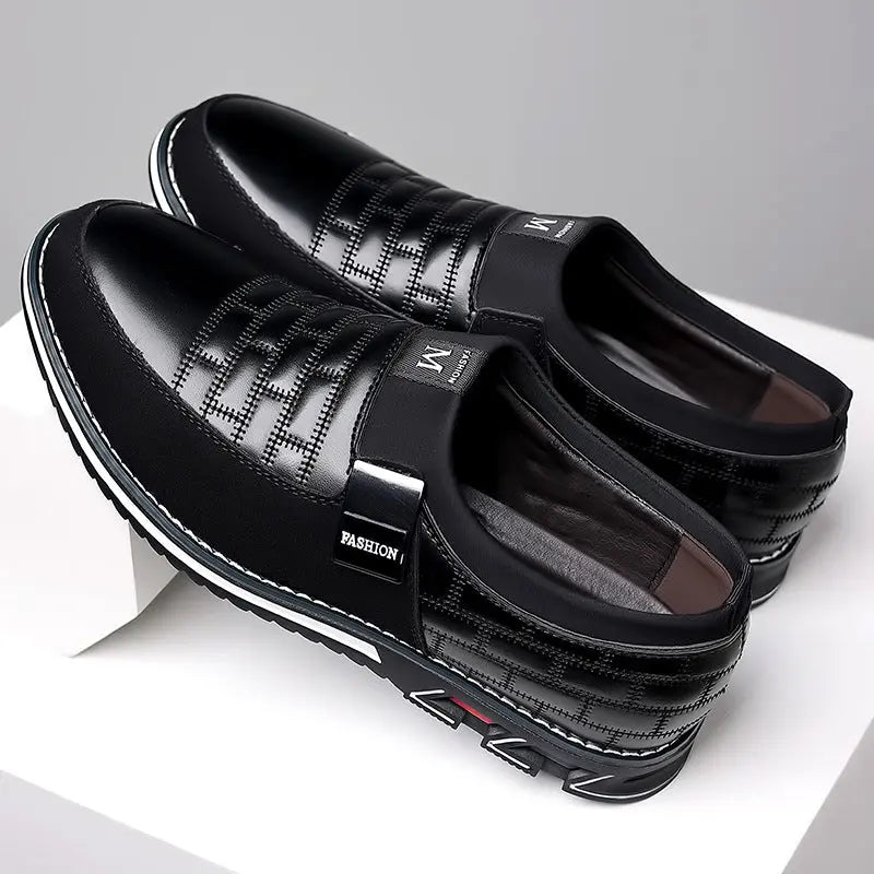 Slip-on Four Seasons Plus Size Casual Leather Shoes Dropshipman