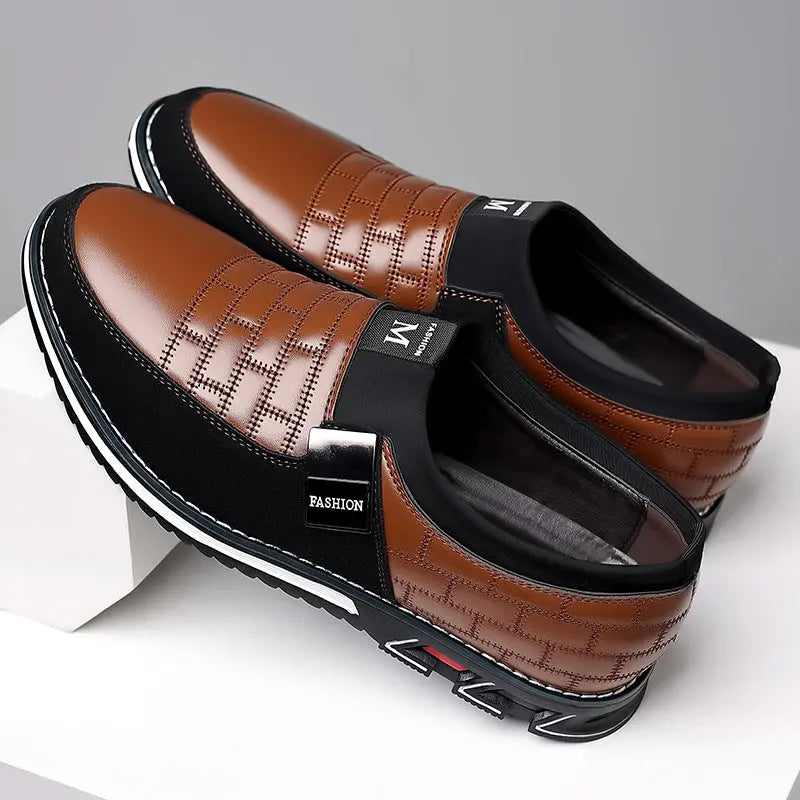 Slip-on Four Seasons Plus Size Casual Leather Shoes Dropshipman