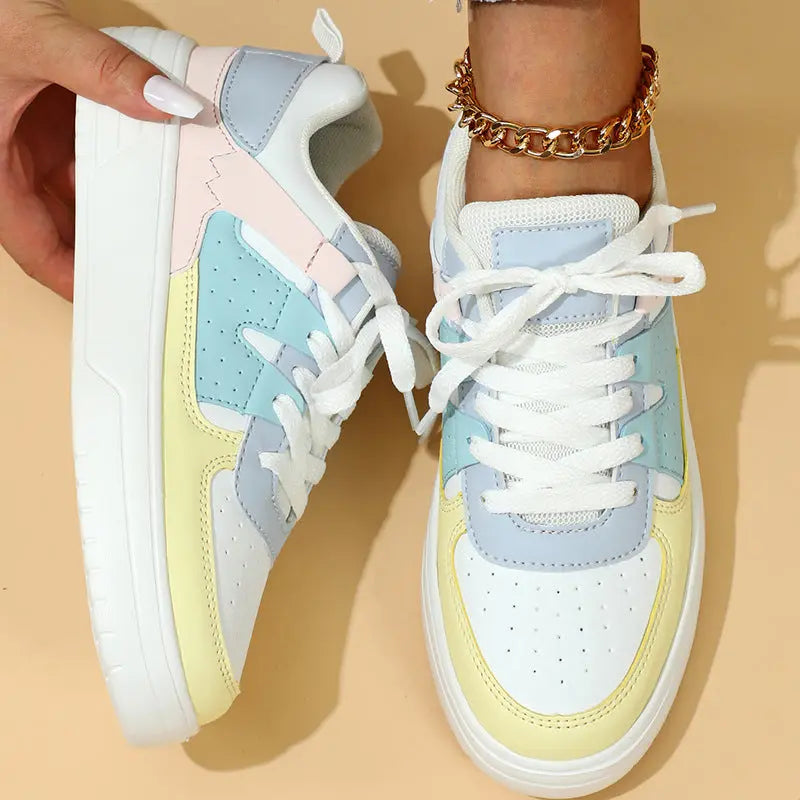 Trendy Fashion Platform Sneakers Soft Bottom Comfortable Lace-up Outdoor Casual Flat Shoes Dropshipman