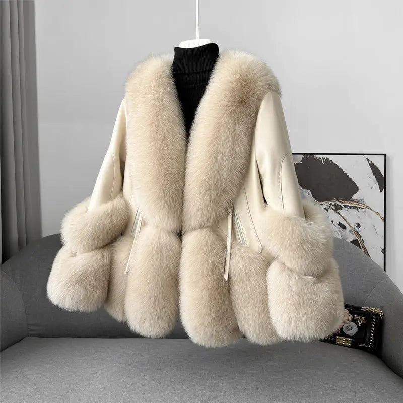 Women's Fur Coat A Young Down Jacket Thickened To Keep Warm JNi3 shop