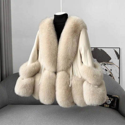 Women's Fur Coat A Young Down Jacket Thickened To Keep Warm JNi3 shop