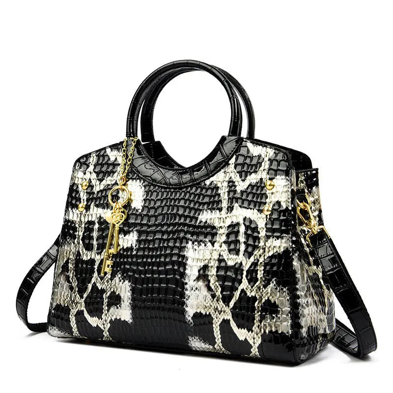 Retro Fashion Snakeskin Pattern Portable Big Bag Cjdropshipping