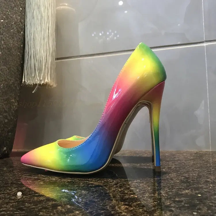Rainbow super high heels Cjdropshipping