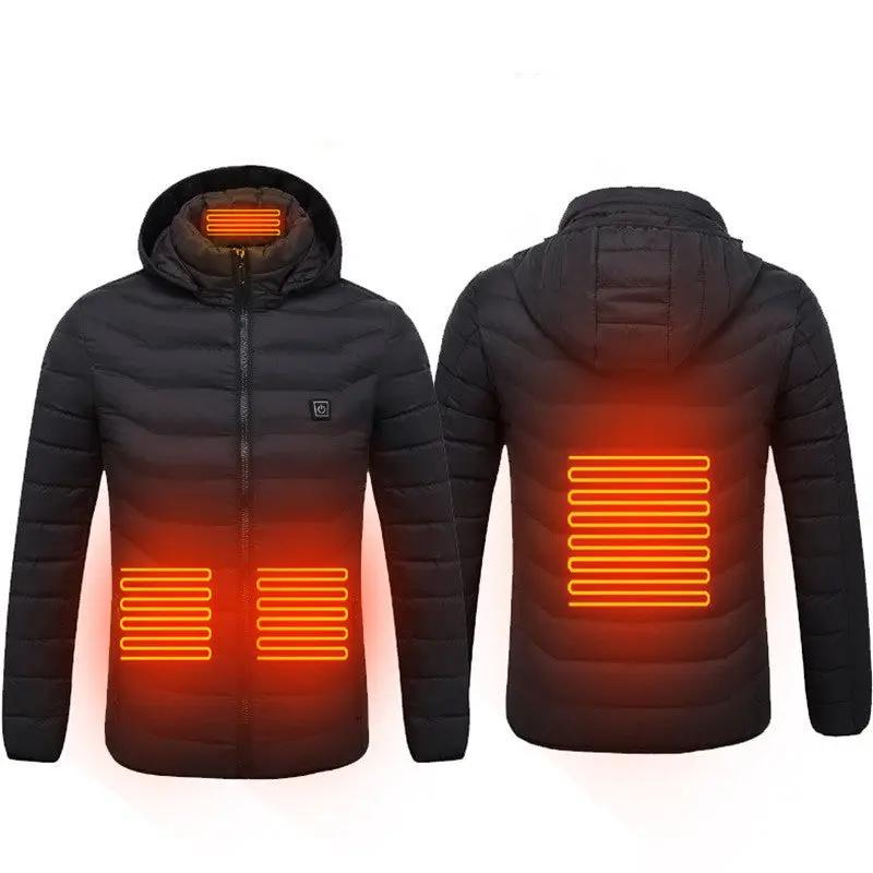 New Heated Jacket Coat USB Electric Jacket Cotton Coat Heater Thermal Clothing Heating Vest Men's Clothes Winter Cjdropshipping