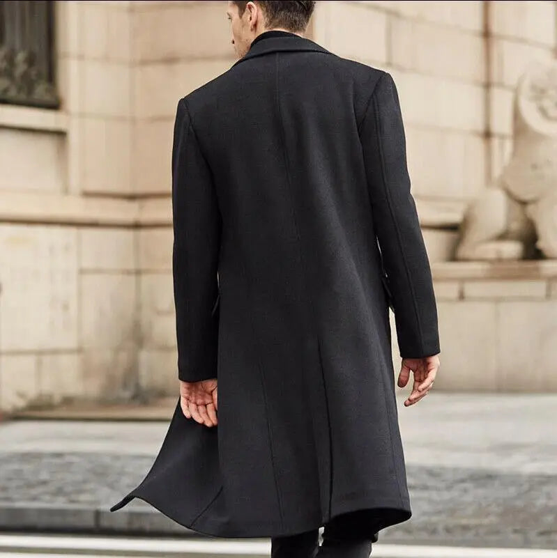 Men's long trench coat woolen coat JNi3 shop