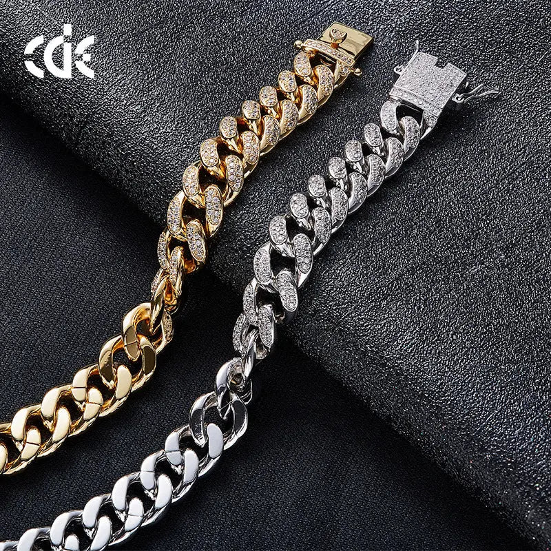 Amazon cross-border European and American Hip hop accessories men's bracelet Cuban chain