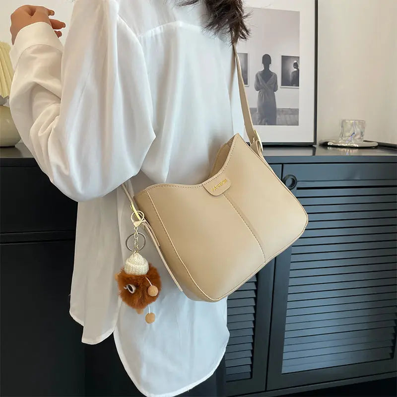 Casual Women's Shoulder Bag Crossbody Bags Women Solid Simple Bucket Bag Cjdropshipping