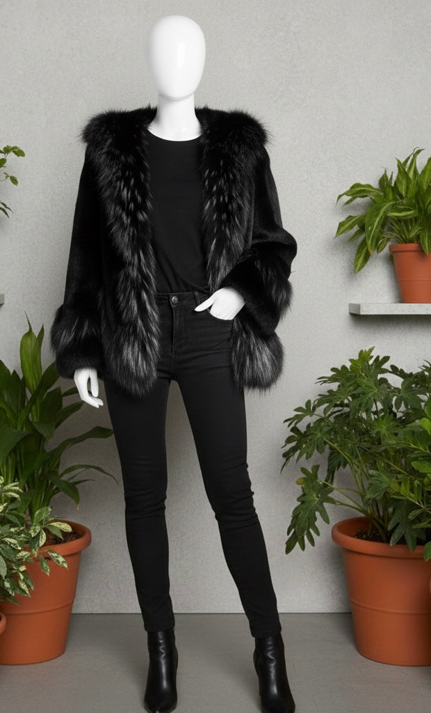 Luxury Real Rex Rabbit Fur Coat