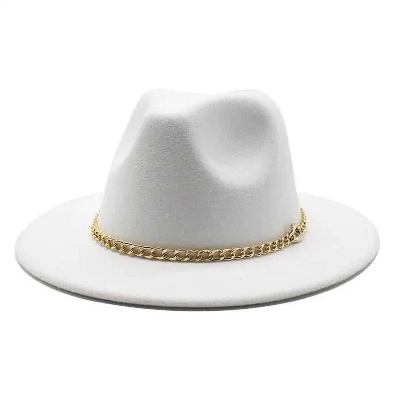 Broad-brimmed Hat Fashion Flat Brim Top Hat Men Women Cjdropshipping