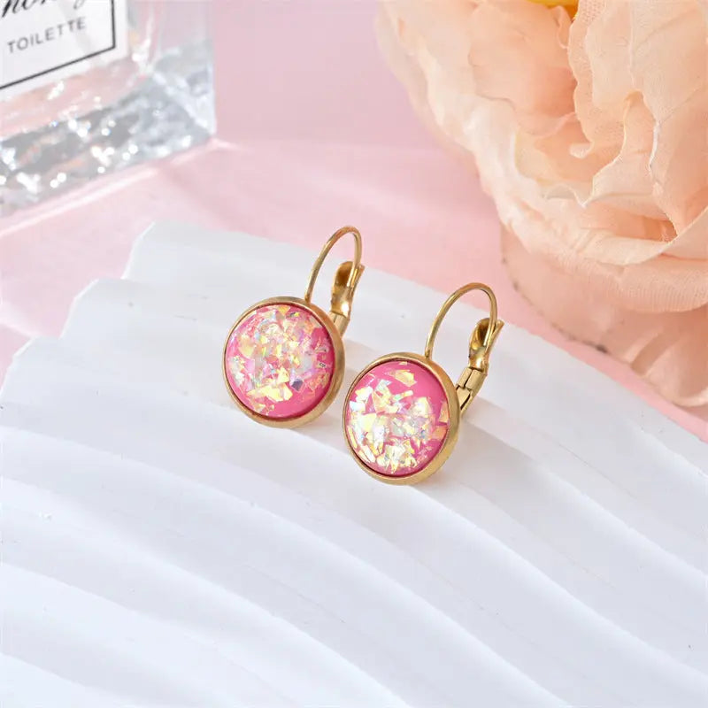 New Sequin Rhinestone Earrings Fashion Stainless Steel Jewelry For Women Cjdropshipping