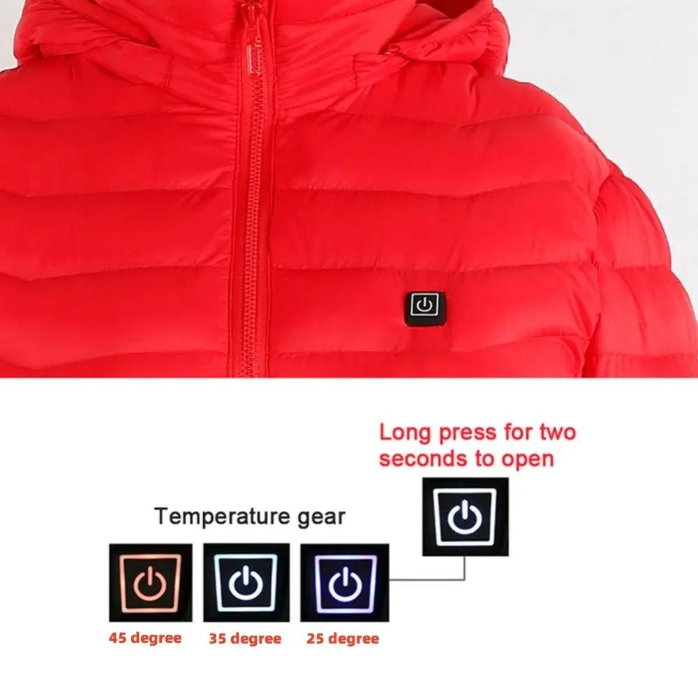 New Heated Jacket Coat USB Electric Jacket Cotton Coat Heater Thermal Clothing Heating Vest Men's Clothes Winter Cjdropshipping