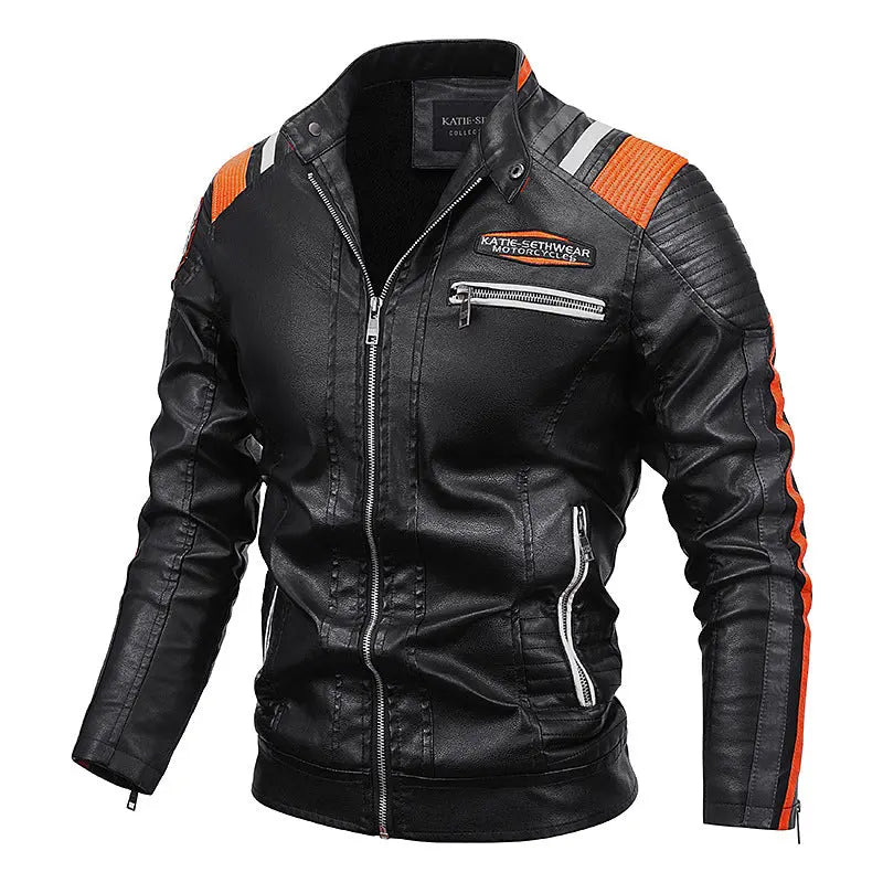 Motorcycle Leather Coat For Men Autumn And Winter New Men Dropshipman