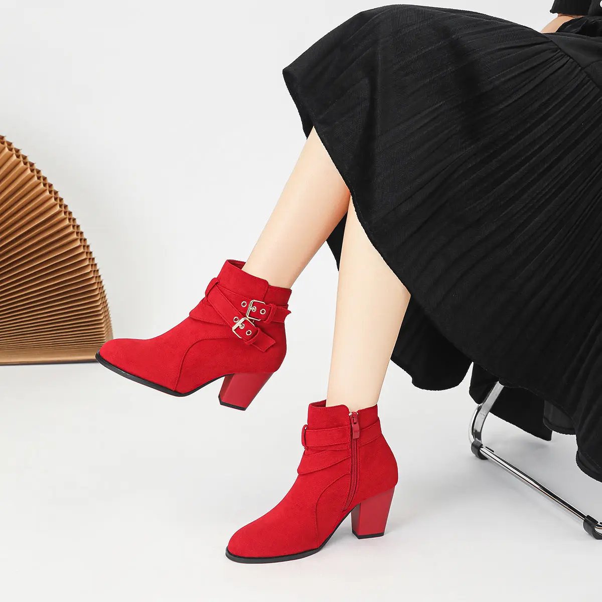 Women's Ankle Boots New Fashion Ankle Boots Comfortable Suede Cjdropshipping