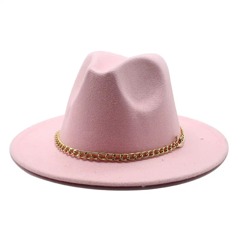 Broad-brimmed Hat Fashion Flat Brim Top Hat Men Women Cjdropshipping