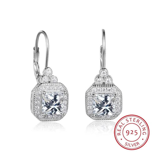 s925 sterling silver rhinestone earrings Cjdropshipping