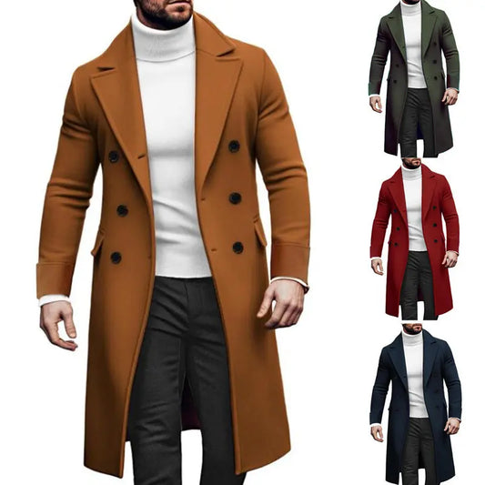 Woolen Large Overcoat Male Double-breasted Coat Cjdropshipping