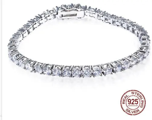 S925 Silver Bracelet 17-19cm Chain Length Optional Tennis Chain - JNi3 shop