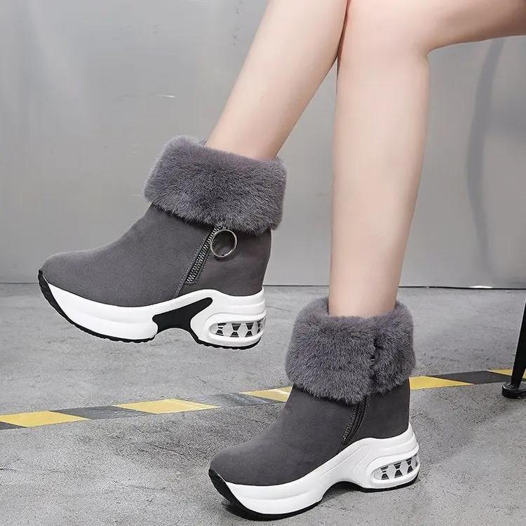 New short tube Mid Heel women's boots in winter Cjdropshipping