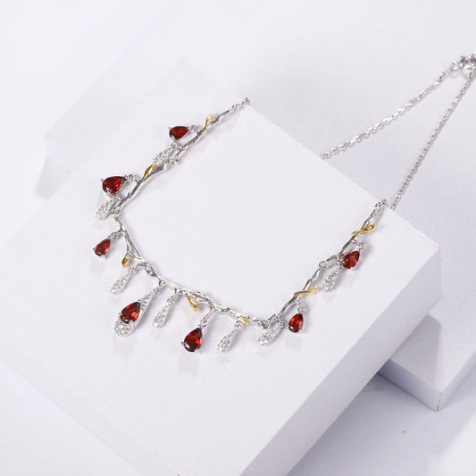 S925 Silver Natural Topaz Necklace - JNi3 shop