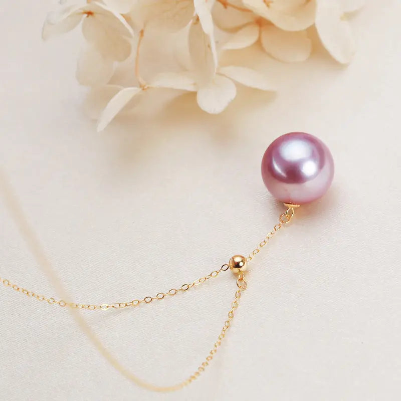 Women's Freshwater purple Pearl Necklace Cjdropshipping